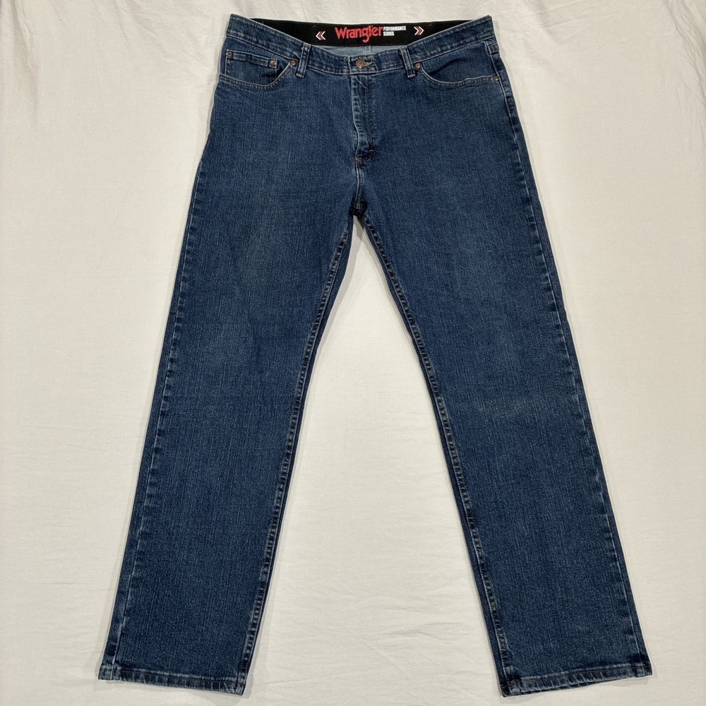 Wrangler Performance Series Jeans 38x32 Regular Fit Dark Blue 96CFWSW
